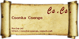 Csonka Csenge névjegykártya